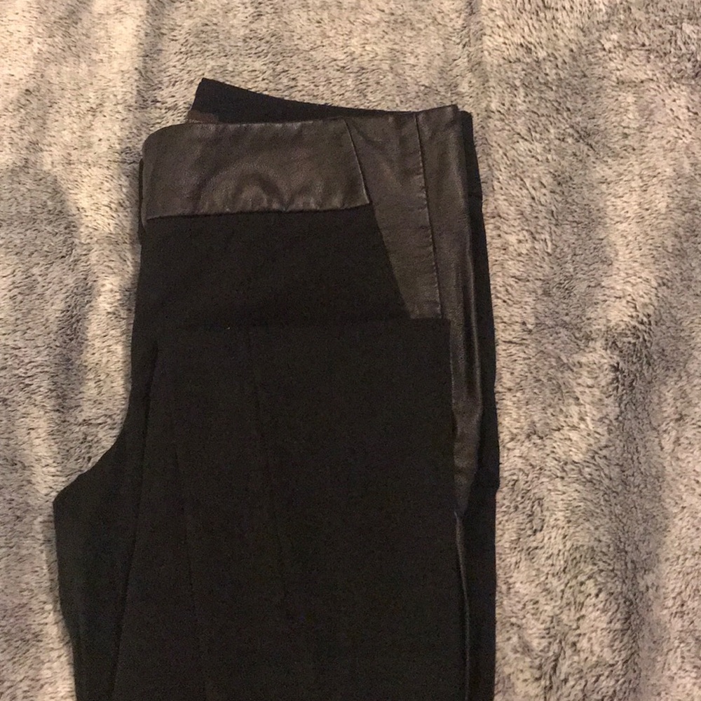 Leather trim exact stretch pants!